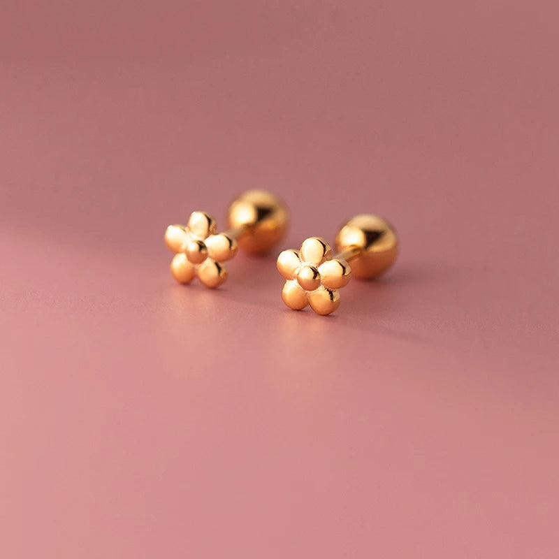 Flower Power Round Stud Earrings