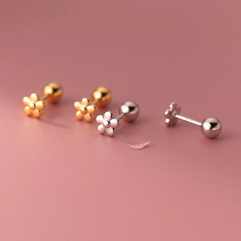 Flower Power Round Stud Earrings